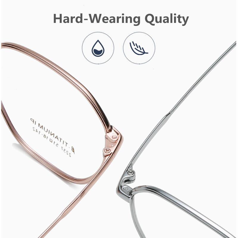Ultra-Light Titanium Alloy Glasses Frame Women Fashion Polygonal Myopia Hyperopia Optical Prescription Eyeglasses Retro Eyewear