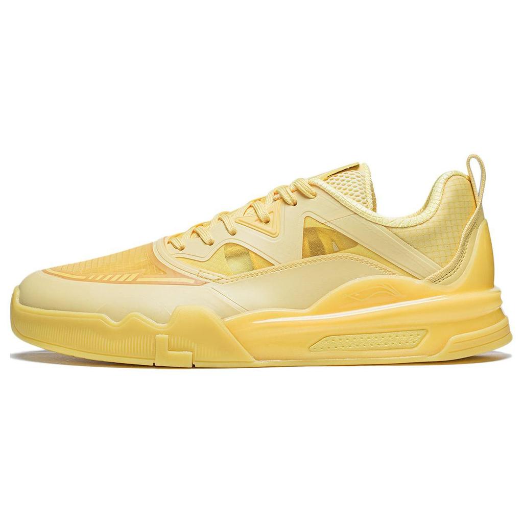 Li Ning LINGTENG Lightweight And Breathable Low top Skateboard Shoes Men's Popcorn Yellow AEPR009-39