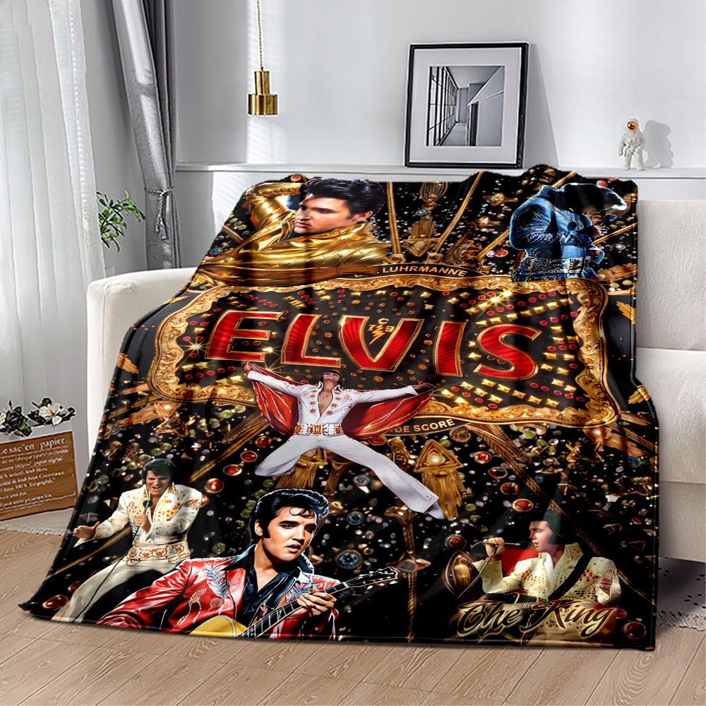 Elvis Presley Performance Blanket Comfortable Perfect for Seaside Office Chair Chair All-Season Use Modern Style Perfect Gift for Relatives and Friend