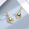 Gold Silver Drop Earrings for Women Vintage Jewelry Wedding Engagement Hoop Earrings Gifts