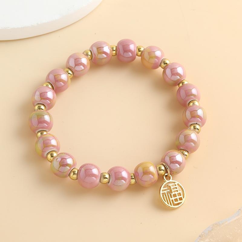 1Pcs Ceramic Bracelet Hand Chain Couple Hand Chain Beaded Bracelet
