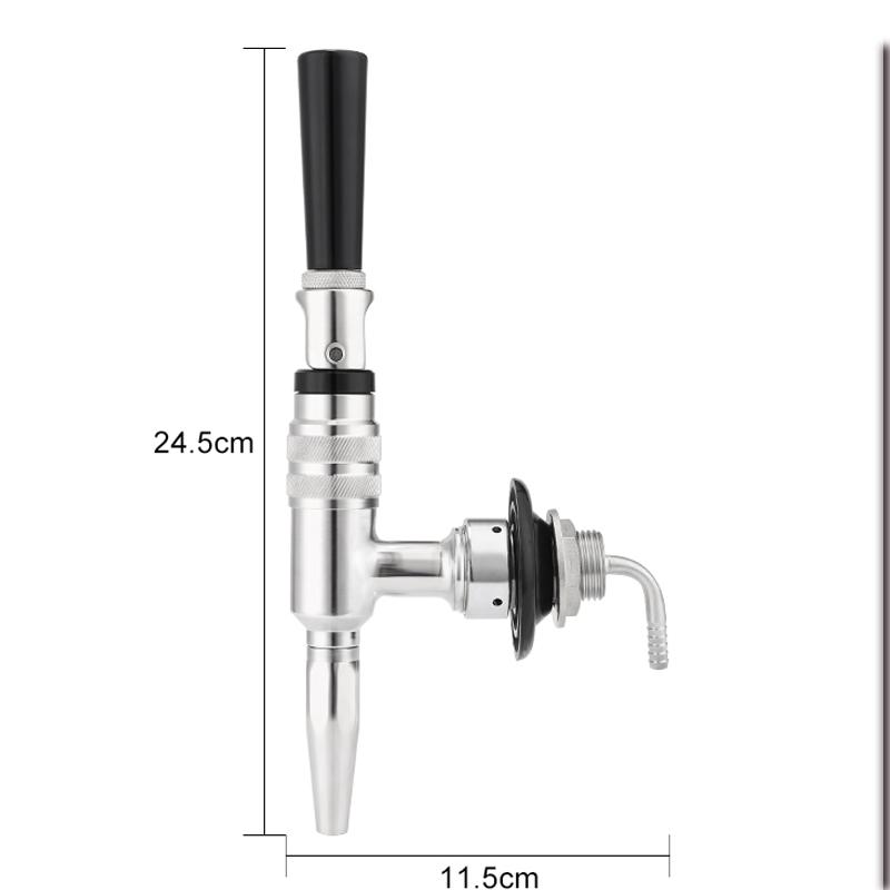 Stout Nitrogen Coffee Tap, Nitro Cold Brew Faucet with Elbow Shank,Kegging Tap Dispenser for Stout Beer,Creamy Cascade Effect
