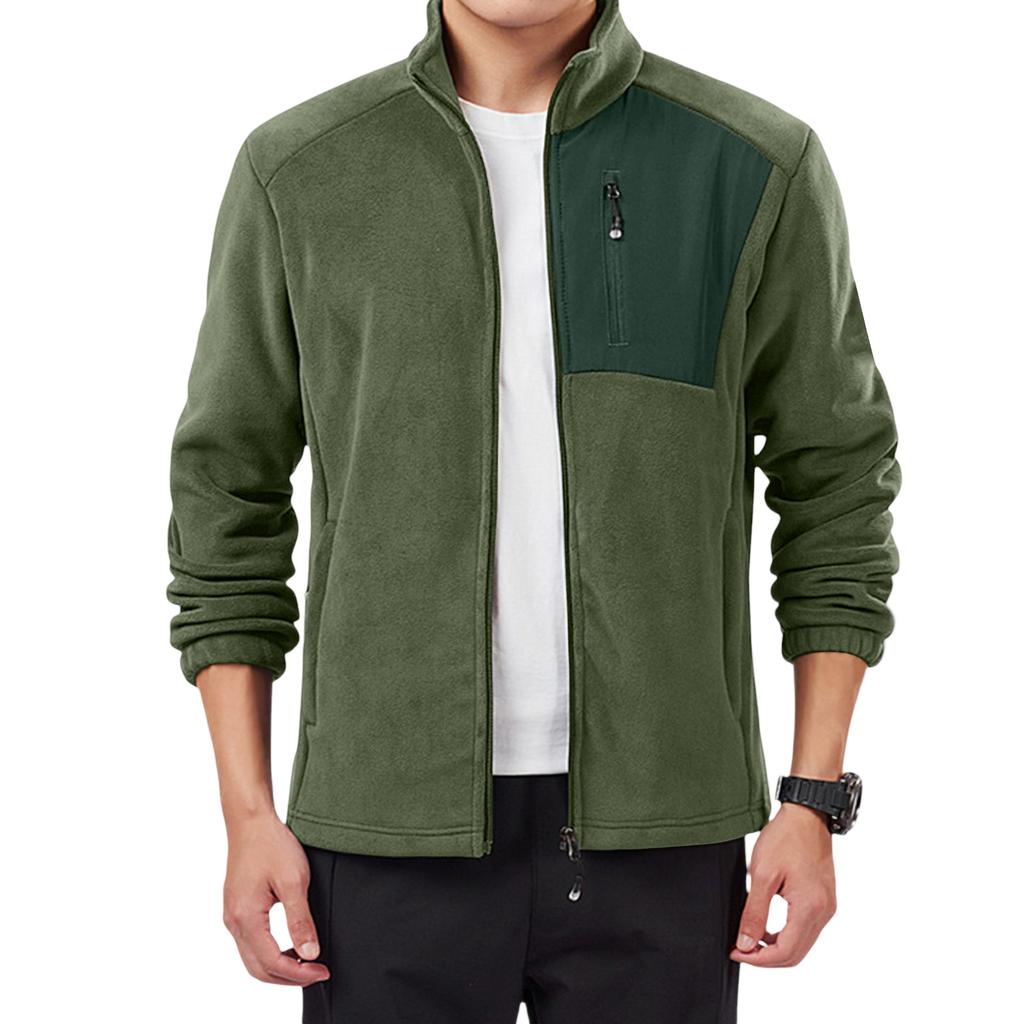 Men's Winter Casual Zipper Pocket Long-Sleeve Jacket