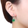 Orstarry 925 Silver Green Leaf Drop Earrings Handmade Jewelry Trendy Gifts for Women Party Anniversary