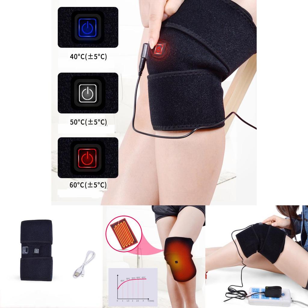 Electric Knee Arthritis Thermal Therapy Pad With Adjustable Wrap And Long Power Cord For Pain Relief And Injury Recovery