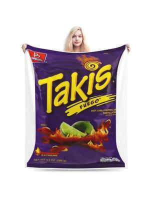 Yellow Purple Takis Snack Packet An Ultra-Soft Micro Fleece Blanket