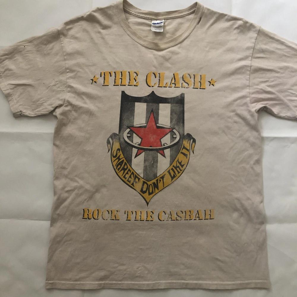 

The CLASH Rock The Casbah Short Sleeve T Shirt Full Size S5XL Unisex T-Shirt XXL
