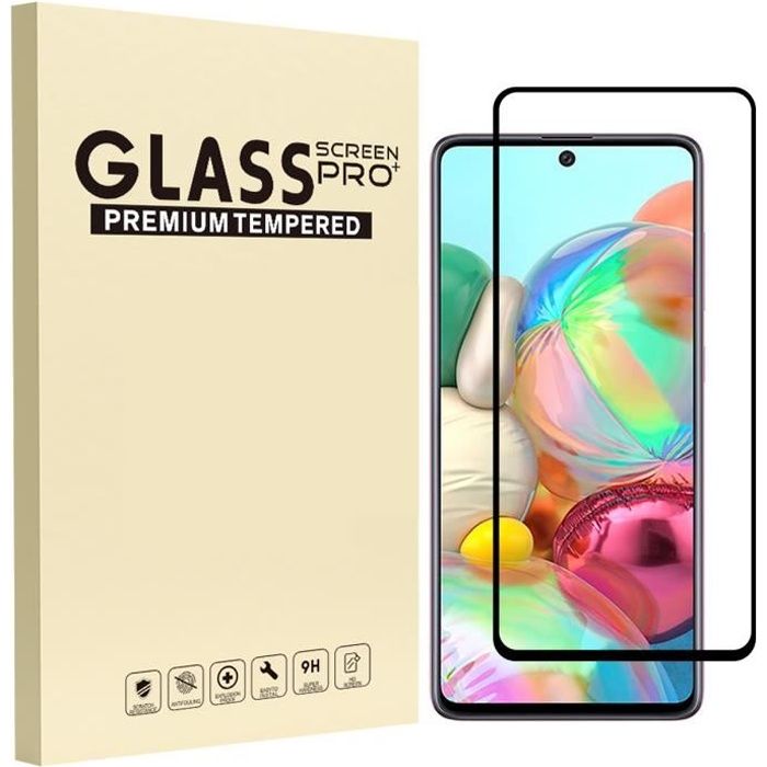 Protecteur d'écran - Samsung - Galaxy A71 - Verre Trempé - Couverture Complète - Résistant aux Rayures