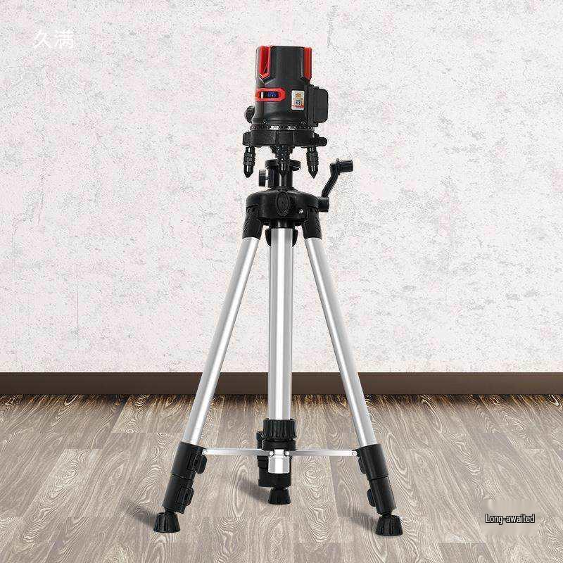 Treppiede Universale per Livella Laser a Infrarossi con Livella a Bolla e Supporto Telescopico Sollevabile