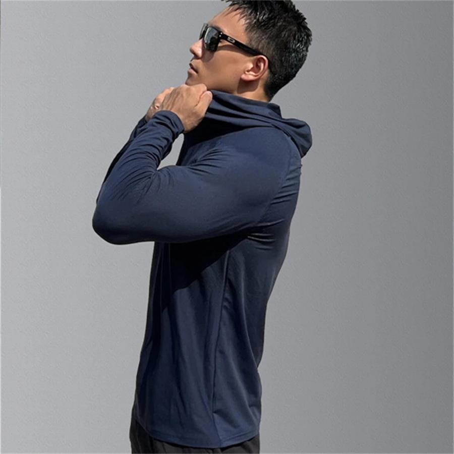 Mens Fitness Running Sports Hoodies Gym Joggers Hooded 2024 New Outdoor Sport Athletic Clothing Male Training Sweatshirt Tops