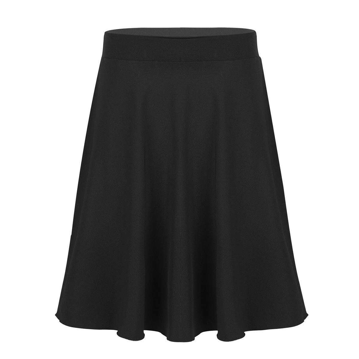 

Junior Big Kids Girls Modest Mid-knee Length Skater Skirt with Elastic Waistband Casual Summer School Dress 14-16 Years