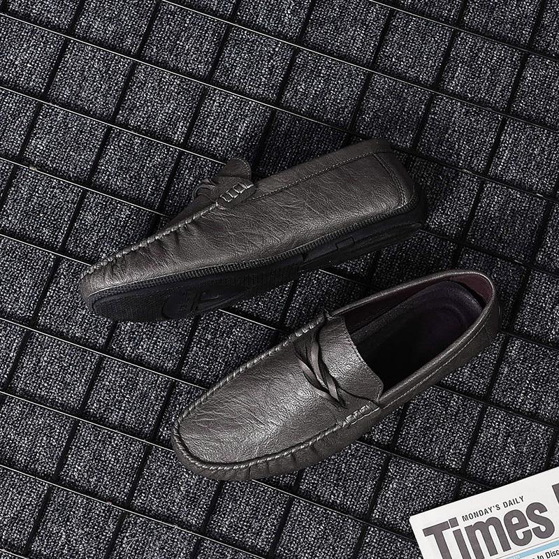 Genuine Leather Men Loafers for Men Classic Soft Moccasins High Quality Men Flat Evening Dress Slip-on Comfy Retro Driving Shoes