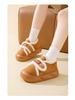 Women's 2025 Indoor/Outdoor Plush Winter Slippers: Thick-Soled, Warm Cotton, Closed-Heel.