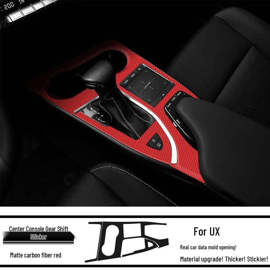 Starry Sky Carbon Fiber Console Sticker for 19-20 Lexus UX Interior Gear Shift Modification