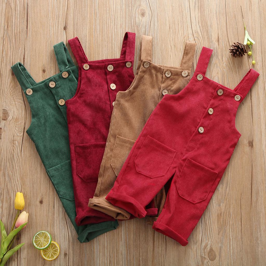 Buy Toddler Kids Baby Girl Boy Suspender Pants with Pockets Romper