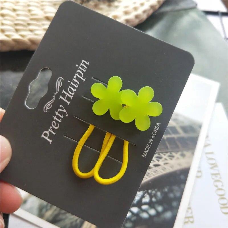 2 יחידות להקות שיער אלסטיות לתינוקות בנות צבע סוכריות טבעת שיער חבל שיער ילדים כיסוי ראש ילדים פעוט אביזרים