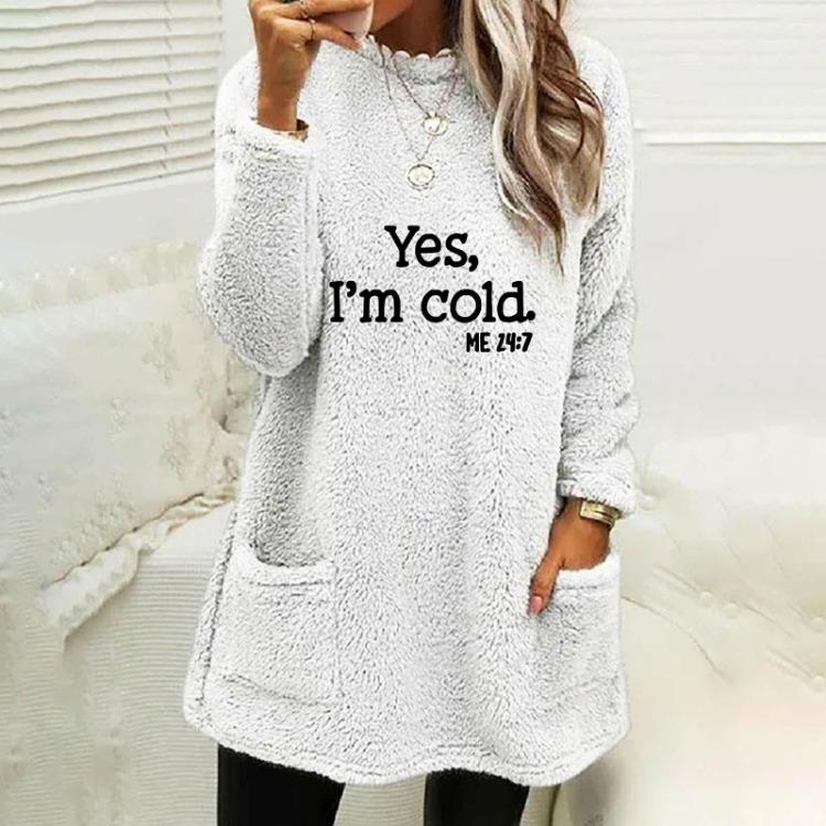 Women Fashion Loose Top Long Sleeve Round Neck Sweatshirt Double Sided Velvet Pocket Letter Print 3XL белый 1750₽