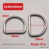 Metal D-Ring Buckle for Pet Webbing and Accessories