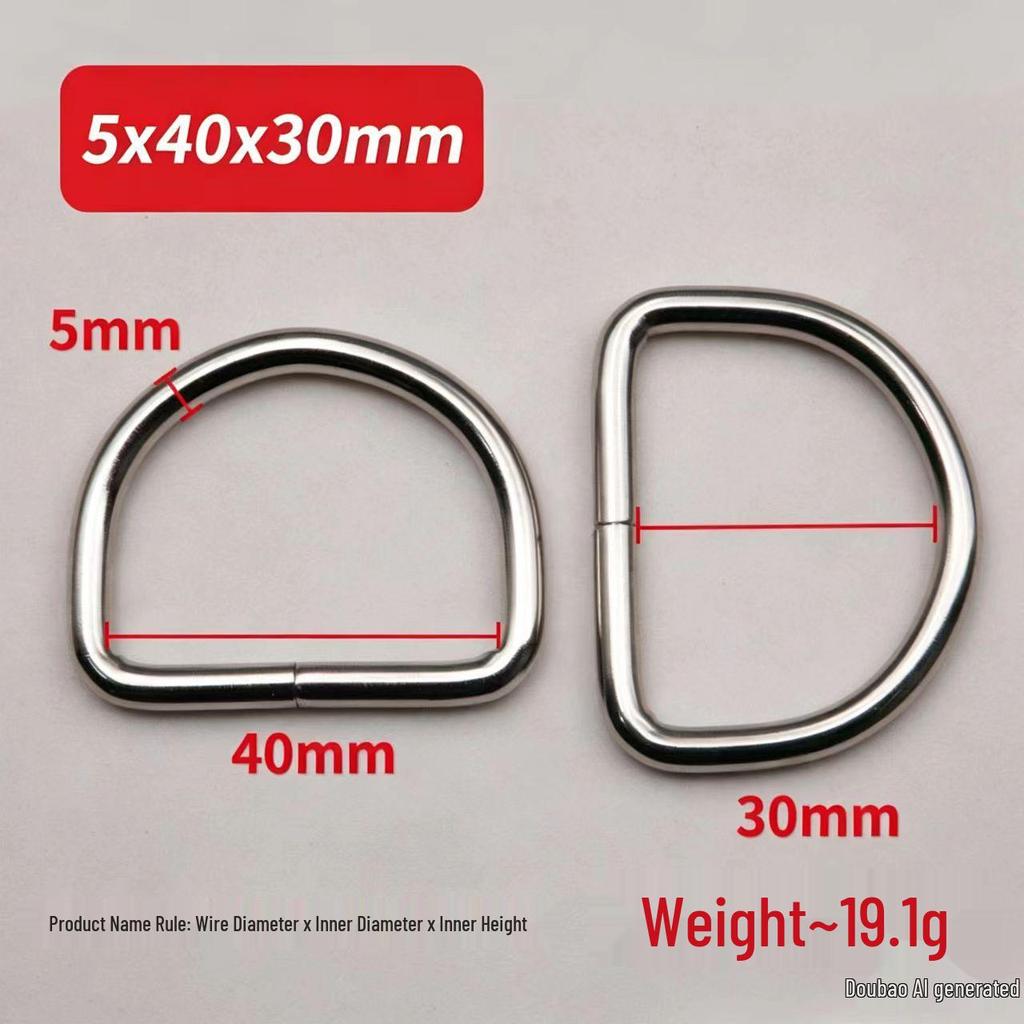 Metal D-Ring Buckle for Pet Webbing and Accessories