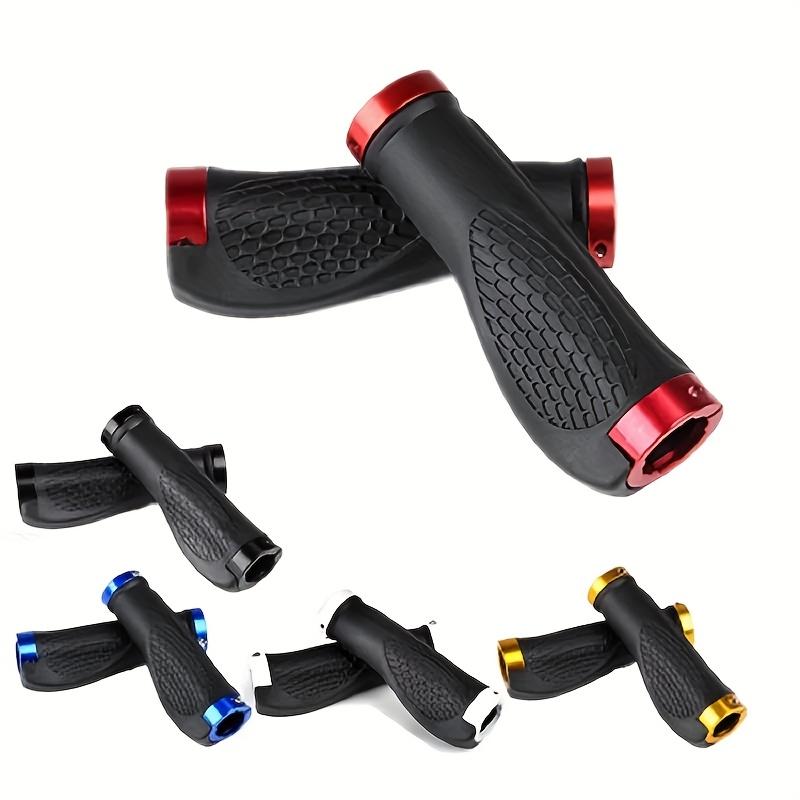 1 Pair Black Anti-Slip Silicone Bicycle Handlebar Grips Fit for Road & Mountain Bikes, Electric Scooter Handle Covers, Cycling Accessories