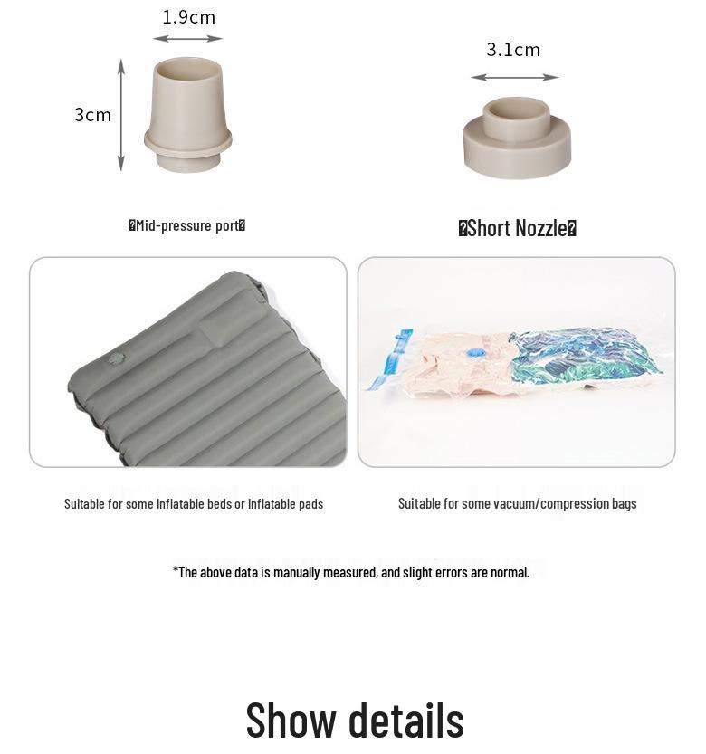 Portable Electric Air Pump with Inflator, Suction, and Lighting for Camping Mattresses and Tents