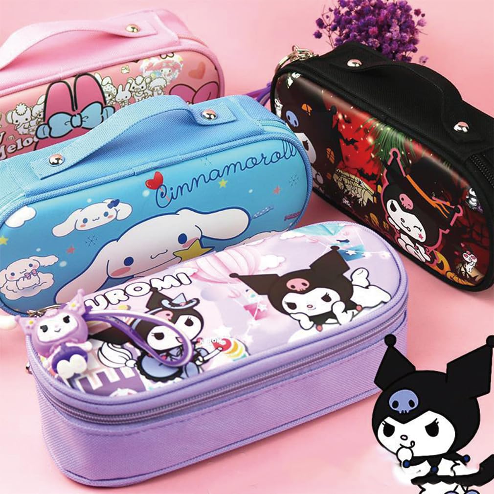 GREDINO Kuromi Pencil Case Stationery Box Pen Holder Simple Large Capacity Pen Case Multifunctional Bag Storage Box Stationery