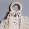 Nordic Handcrafted Feather Leaf Tapestry for Living Room Guesthouse Fringed Cotton Rope Hanging Piece Leaf Decoration Bookmark
