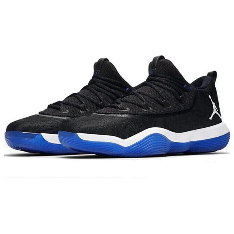 Jordan Super.Fly 2017 Round Toe Lace-Up Shock Absorbing Durable Low-Top Basketball Shoes Men sneaker Black AJ2664-007