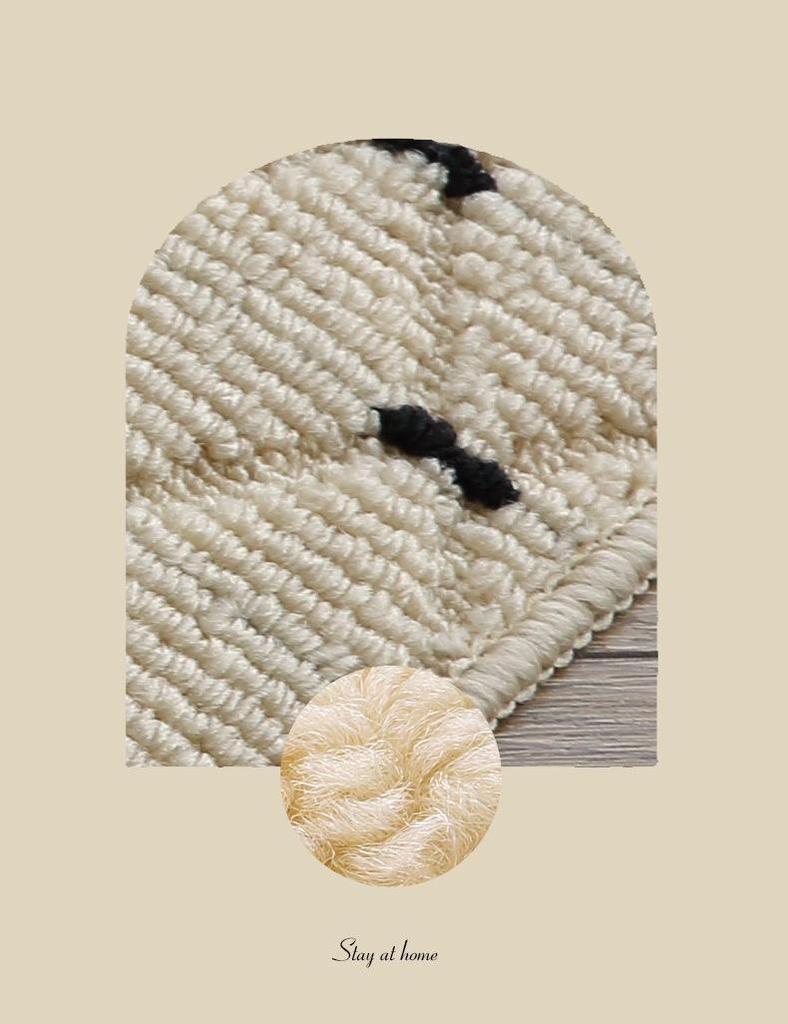 Tapis épais antidérapant en polypropylène pour table de chevet de chambre nordique moderne