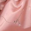 Hollow Little Star Five-pointed Star Inlaid Diamond Pulling Adjustment Tassel Necklace Temperament Clavicle Chain Women