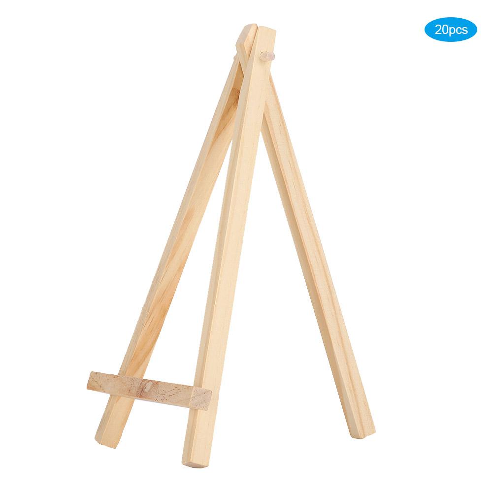 20pcs Mini Wood Display Easel Painting Party Drawing Photos Tripod Easel Decorative Display