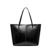 Large capacity leather tote bag, new versatile portable underarm bag, women's bag, niche shoulder bag.