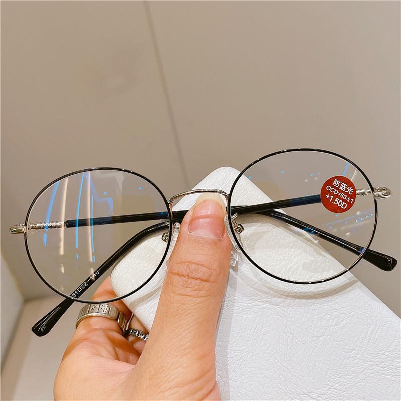 Vintage Round TR90 Anti-Blue Light Reading Glasses for Seniors