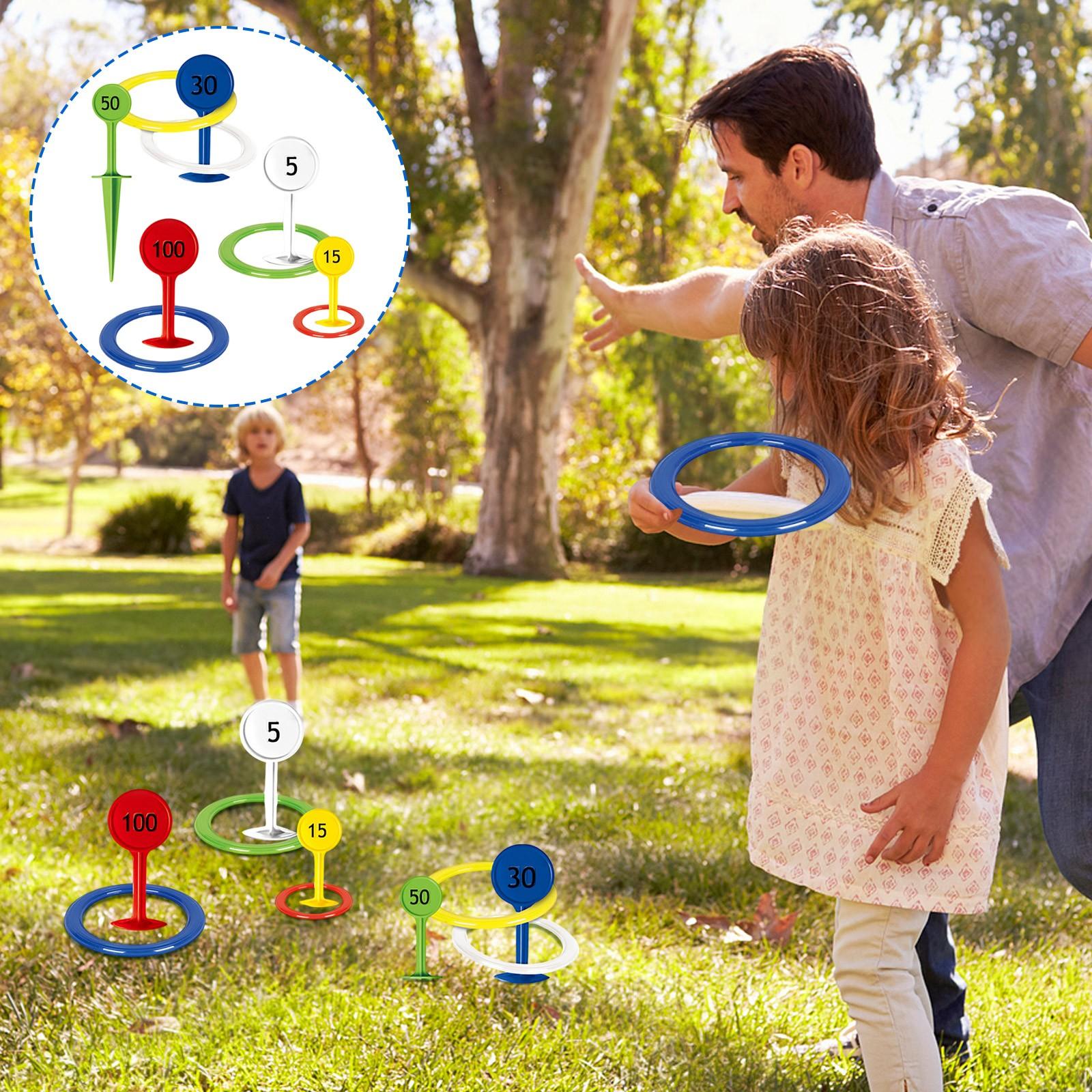 

Набор для веселой игры на открытом воздухе: метание колец для пляжа, сада, заднего двора, подарки на Рождество, Хэллоуин, День благодарения One Size