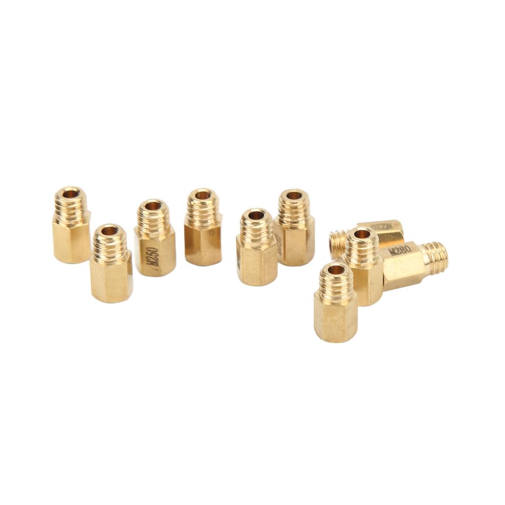 10 stk sett forgasser hovedjet solid messing erstatning for Mikuni VM TM TMX Carb 200?290