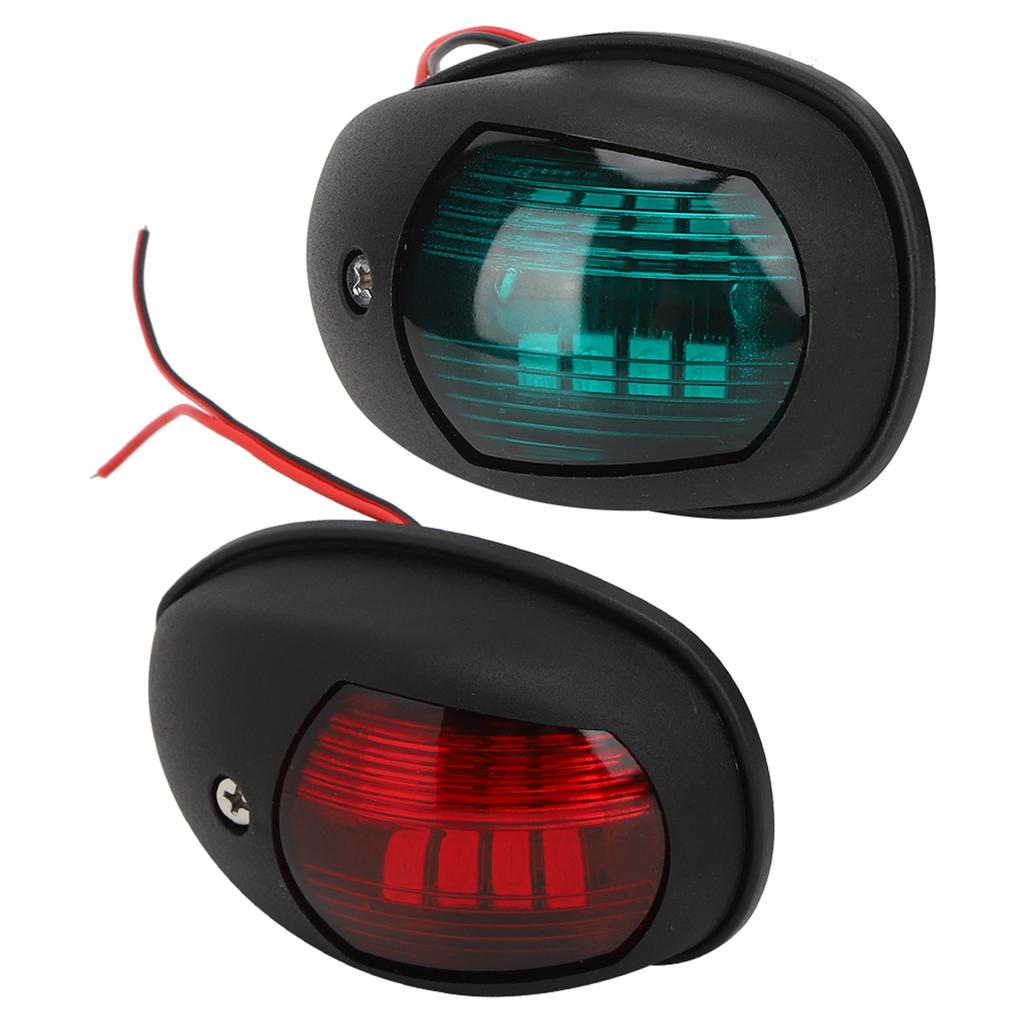 1Pair Portable Durable Yacht Navigation Light 10‑30V Wide Pressure Shipping Signal Lampblack