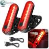 [2 Pack] Bike Rear Tail Light USB Rechargeable Cycling Safety Flashers Blinking