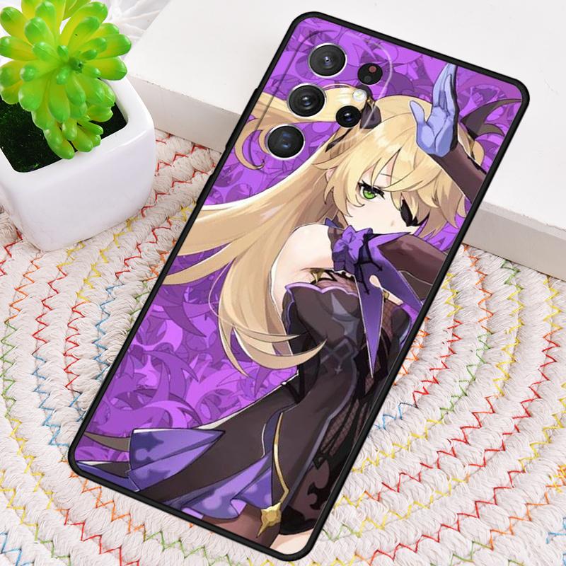 Anime Genshin Impact Fischl Soft Phone Case for Samsung Galaxy Note 10 Pro S26 Ultra S23 S24 FE S25 S21 S22 PLUS Shockproof Cove