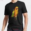 MOST POPULAR Sun Conure T Shirt Cute Parrot Active Vintage Washed Slightly Streetwear Graphic Stretched Top For Everyday Wear