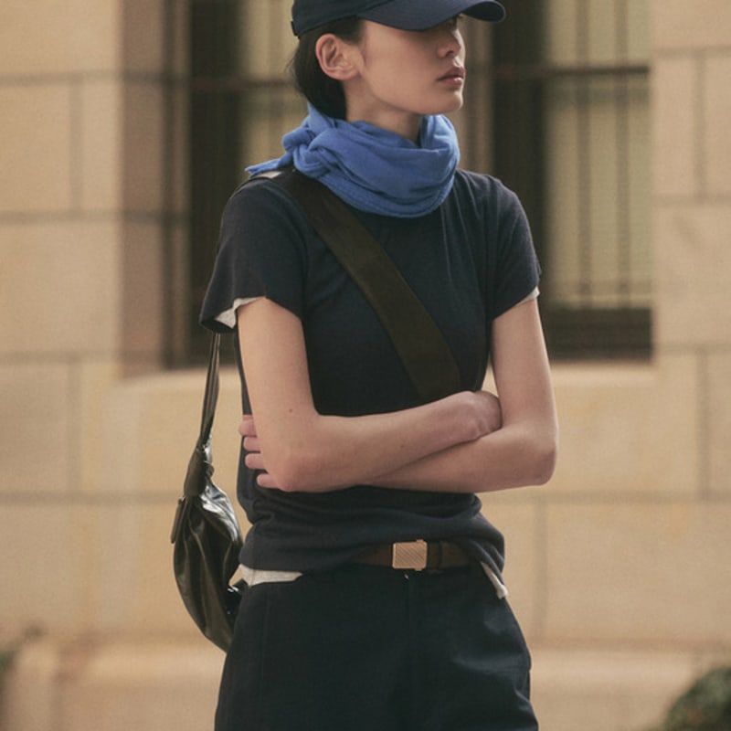 

SAGEMENT EZRA CASH SHAWL MUFFLER_BLUE Blue_One