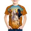 Kids Clothes Children's Clothing Horse 3D Print T-Shirt for A Boy Casual Baby Short Sleeves Tees T-Shirts