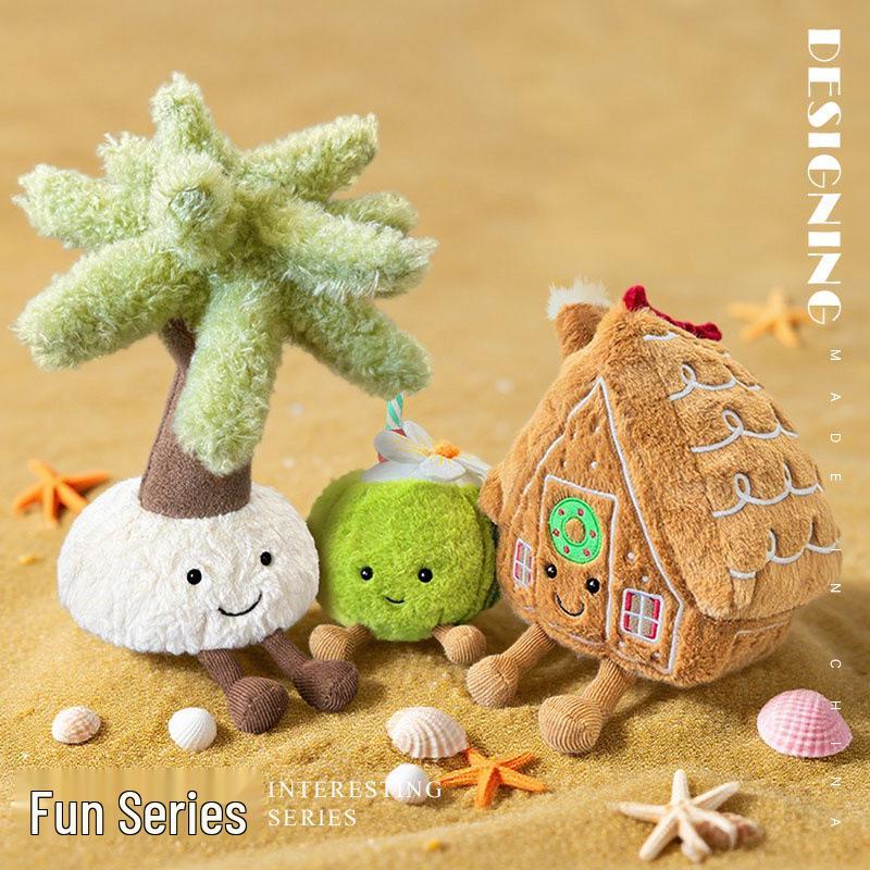 Coconut Doll Pencil Ruler Plush Toy & Teddy Bear Pencil Case - Children's Gift.