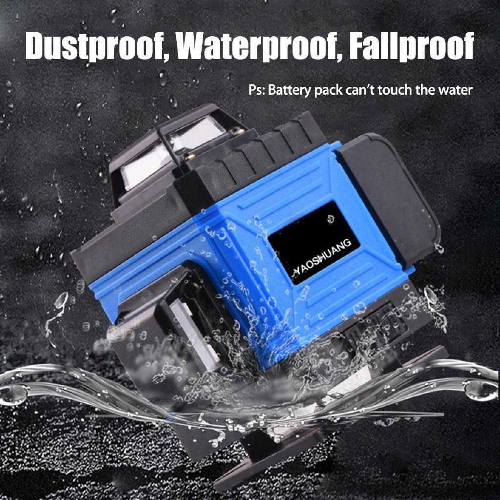 3D 12 Lines Laser Level Self-Leveling 360 Horizontal And Vertical Cross Super Powerful Green Laser Beam Line Measurement