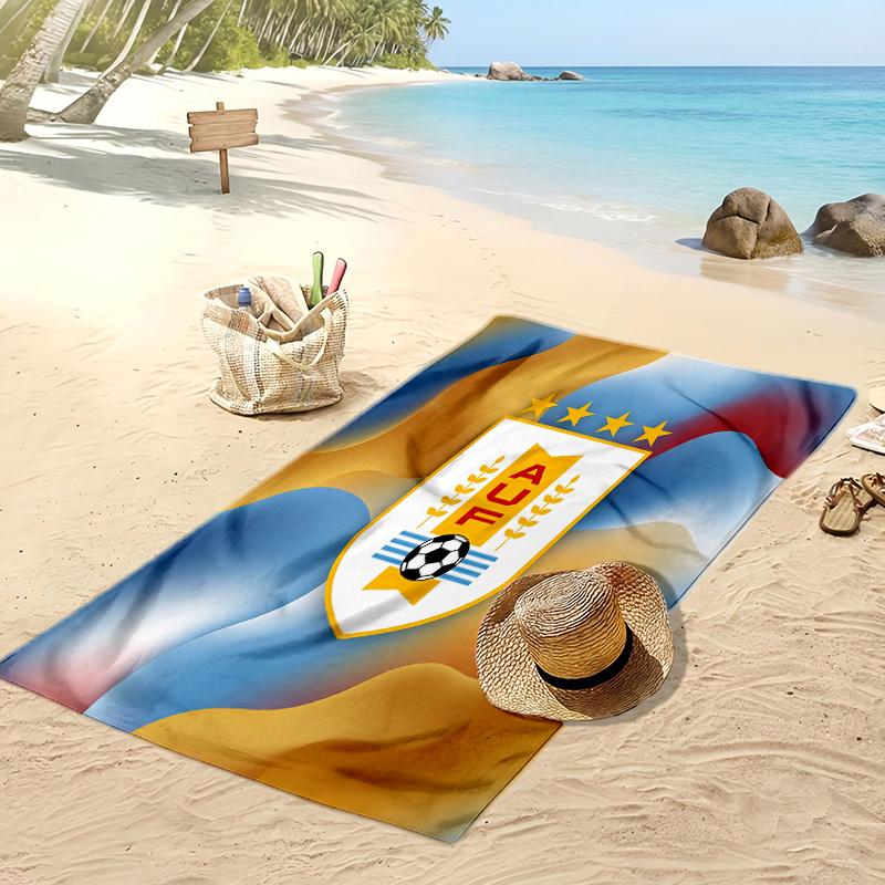 Uruguay Football Print Beach Towel Quick Dry Super Absorbent Soft Bath Towel for Swimming Beach Travel Fan Souvenir Gift