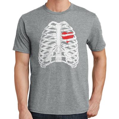 Skeleton Heart Halloween T Shirt 02227