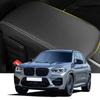 Svart PU-läder Armstödsskydd för BMW X3 Konsol