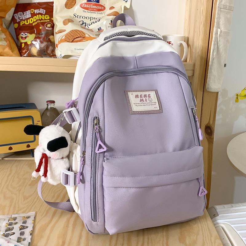 School Bag Fashion Female College Student Middle School Student High Quality Fashion Junior High School Student Letter Elementary School Student