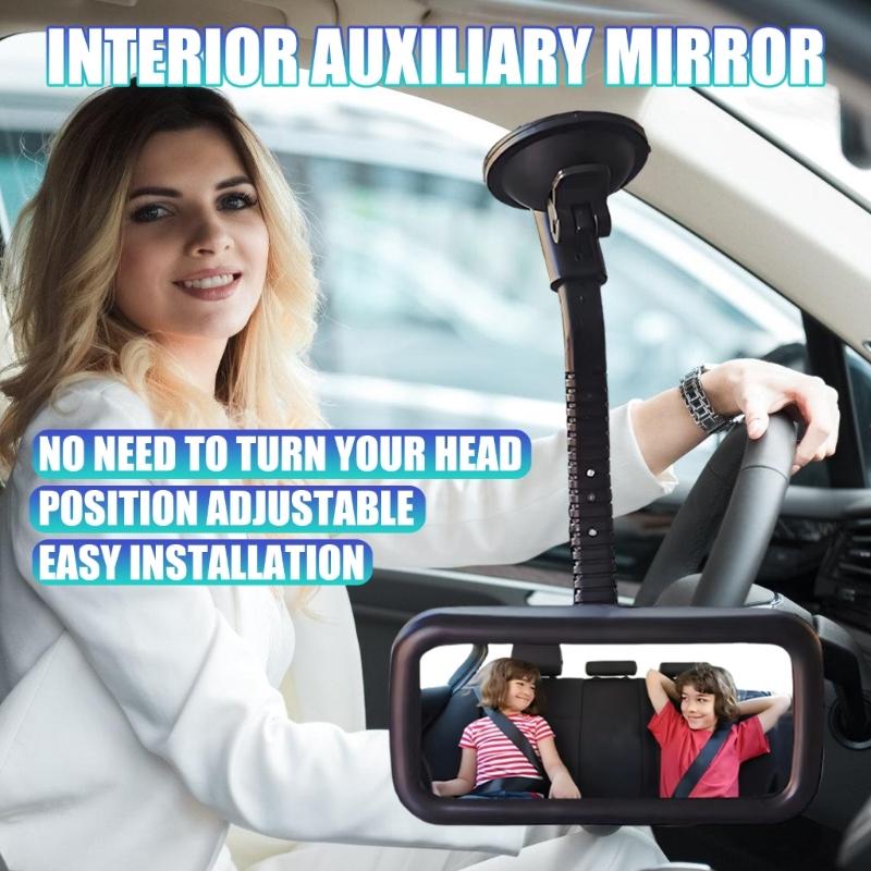 360 Degree Adjustable Car Blind Spots Mirror With Coating Rearview Mirror For Safe Driving Easy Installation