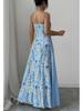 2026 European & American Summer Fashion Spaghetti Strap Print Dress