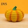 Festive Desk Display Items Handmade Resin Pumpkin Figurine Halloween Decor, Simulated Knit Tabletop Statue, Cute Table Centerpieces Mini Fall Holiday